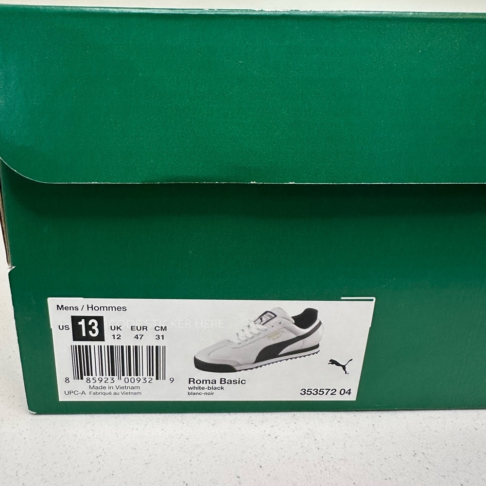 👟 Puma Roma Basic White and Black Sneakers - Picture 6 of 6